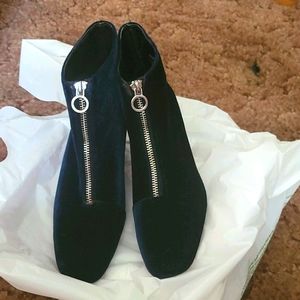 Zara velvet boots size 36